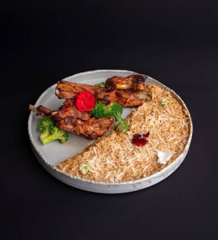 Orzo lamb chops